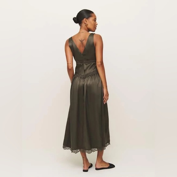 REFORMATION NWT Stasia Dress in Pine Tree - Picture 4 of 9